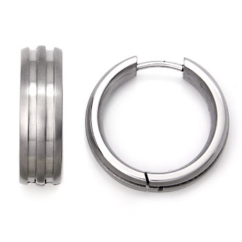 Metal Factory Titanium Hoop Earrings