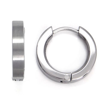 Metal Factory Titanium Huggie Earrings