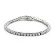 Metal Factory Sterling Silver Round Cut Cubic Zirconia Tennis Bracelet 7.25"