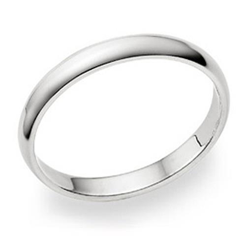 Metal Factory Sterling Silver 3MM High Polish Plain Dome Tarnish Resistant Comfort Fit Wedding Band Ring