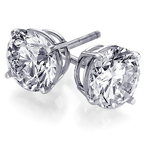 Metal Factory 925 Sterling Silver 5.5 tcw Basket Setting 9MM Clear Round CZ Cubic Zirconia Nickel Free Stud Earrings