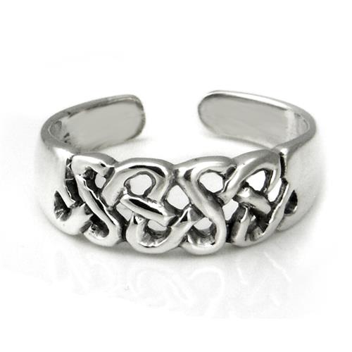 Metal Factory Sterling Silver Antique Celtic Knot Adjustable Toe Band Ring