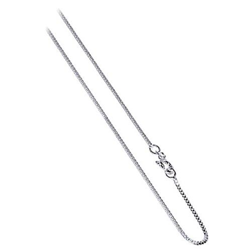 Metal Factory 1mm Box Italian Diamond Cut 925 Sterling Silver Nickel Free Rhodium Necklace Chain