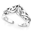 Metal Factory Sterling Silver Tiara Adjustable Toe Band Ring