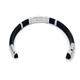 Metal Factory Stainless Steel Rubber Men's Bracelet w/ Braided Leather & Gold Accent