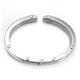 Metal Factory Stainless Steel Braided Leather Men's Cuff Bracelet