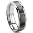 Titanium Mother of Pearl 6mm Band Ring