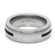 Titanium 8MM Black Cable Ring