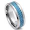 Tungsten Carbide Blue Carbon Fiber Ring