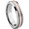Tungsten Carbide 14K Rose Gold Inlay 6MM Wedding Band