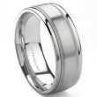 Titanium 8mm Milgrain Wedding Band Ring
