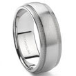 Titanium 8mm Milgrain Wedding Band Ring