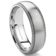 Titanium 8mm Milgrain Wedding Band Ring