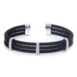 Metal Factory Stainless Steel Cable Rope Diamond Silver Bangle