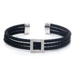 Metal Factory Stainless Steel Cable Rope Diamond Silver Bangle