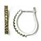 14K White Gold Champagne Diamond Hoop Earrings