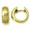 14K Yellow Gold Diamond Hoop Earrings