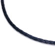 Metal Factory Braided Black Leather Necklace Cord