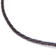Metal Factory Braided Black & Brown Leather Necklace Cord