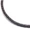 Braided Dark Brown Leather Necklace Cord