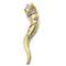 14K Gold Italian Horn Crown Diamond Pendant