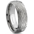 7 Degree WOOD GRAIN Titanium Band Ring