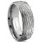 7 Degree WOOD GRAIN Titanium Band Ring