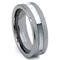 Tungsten Carbide Mother of Pearl Inlay Wedding Band Ring