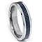 Tungsten Carbide 6MM Carbon Fiber Inlay Wedding Band Ring