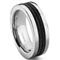 Metal Factory Titanium 8MM Double Black Cable Ring
