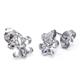 Metal Factory 14K White Gold Fleur-de-Lis Diamond Stud Earrings