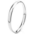 Metal Factory Sterling Silver 2MM High Polish Plain Dome Tarnish Resistant Comfort Fit Wedding Band Ring