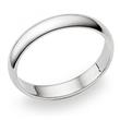 Metal Factory Sterling Silver 4MM High Polish Plain Dome Tarnish Resistant Comfort Fit Wedding Band Ring
