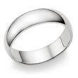 Metal Factory Sterling Silver 6MM High Polish Plain Dome Tarnish Resistant Comfort Fit Wedding Band Ring