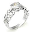 Metal Factory Sterling Silver Cubic Zirconia 3.1 Carat tw Heart Shape CZ Wedding Engagement Ring Set