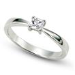 Metal Factory Sterling Silver Cubic Zirconia Solitaire 0.1 Carat tw Princess Cut CZ Engagement Ring