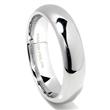 Metal Factory 6MM 316L Stainless Steel High Polish Finish Plain Dome Wedding Band Ring