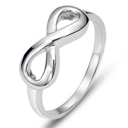 Metal Factory Sterling Silver Infinity Symbol Wedding Ring