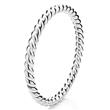 Metal Factory 925 Sterling Silver 2MM Eternity Rope Wedding Band Ring