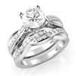 Metal Factory 925 Sterling Silver Round Cubic Zirconia CZ Wedding Engagement Ring