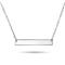 Metal Factory 925 Sterling Silver Sideways Name Bar Pendant Necklace