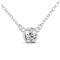 Metal Factory 925 Sterling Silver Round Cut CZ Cubic Zirconia Solitaire Pendant Necklace