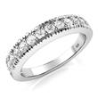 Metal Factory Sterling Silver 925 CZ Cubic Zirconia Wedding Band Ring