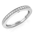 Metal Factory Sterling Silver 2MM 925 CZ Cubic Zirconia Eternity Wedding Band Ring