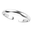 Metal Factory Sterling Silver 2MM Plain Dome Adjustable Toe Band Ring