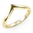 Metal Factory Yellow Gold Plated 925 Sterling Silver Chevron Stackable Ring