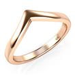 Metal Factory Rose Gold Plated 925 Sterling Silver Chevron Stackable Ring