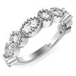 Metal Factory Sterling Silver CZ Stackable Anniversary Cubic Zirconia Band Ring