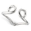 Metal Factory Sterling Silver Split Double Swirl Adjustable Toe Band Ring
