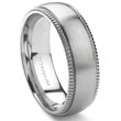 Metal Factory Titanium 8mm Milgrain Wedding Band Ring
